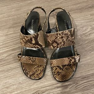 Rockport brown snake skin sandal